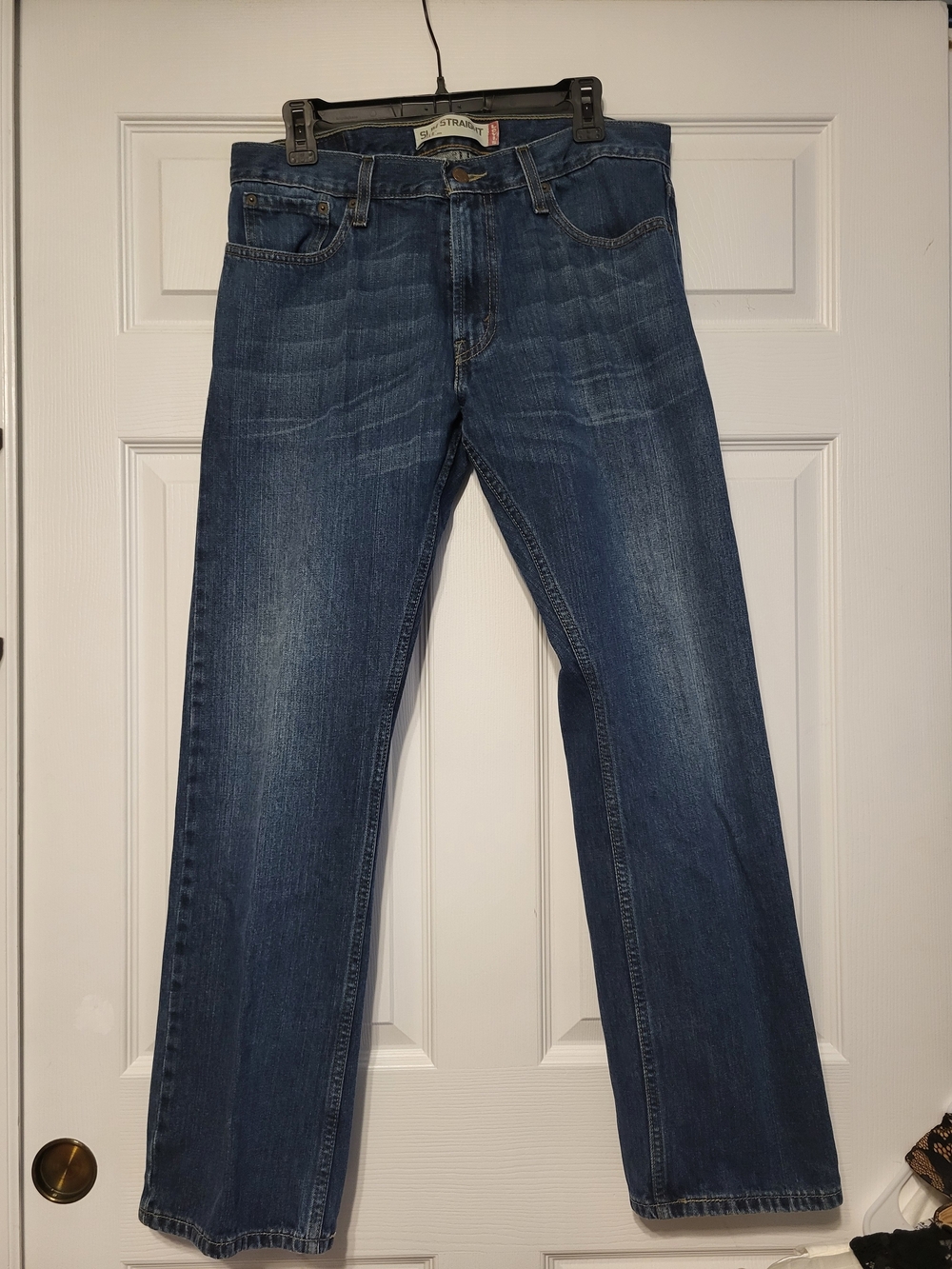 Levi's 514 Slim Straight Jeans Men's 34x30 Medium Wash Denim 100% Cotton